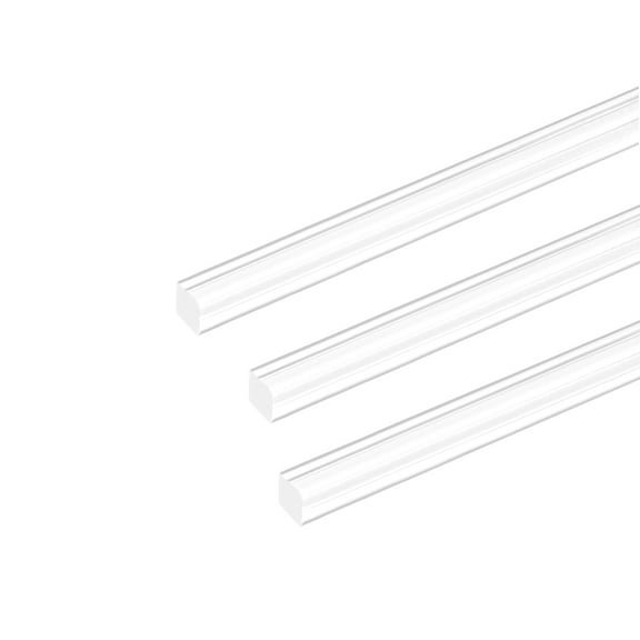 Uxcell Acrylic Square Rod0.24x0.24x10inch Clear Plastic Rod Solid PMMA Bar 3Pcs