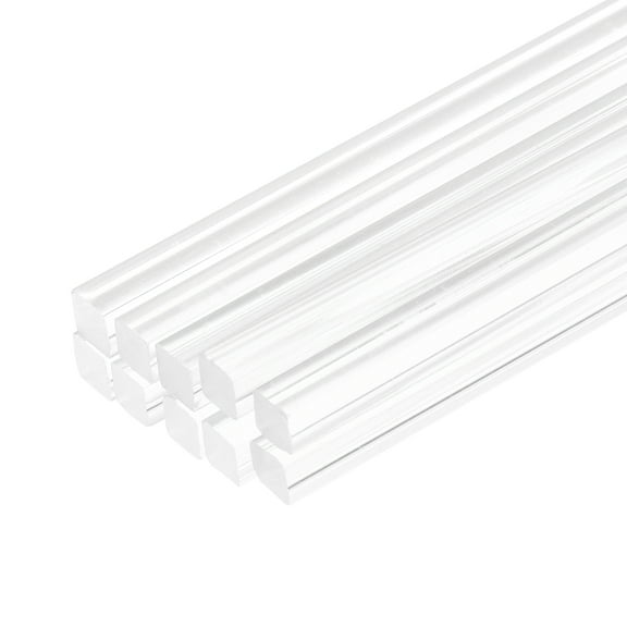 Uxcell Acrylic Square Rods Acrylic Dowel Rods Sticks Acrylic Plastic Sticks Strip for DIY Crafts 3mm x 300mm 10