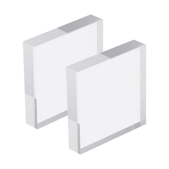 Uxcell Acrylic Stamp Block, 2 Pack Clear Stamping Block Mounting Block Set Square