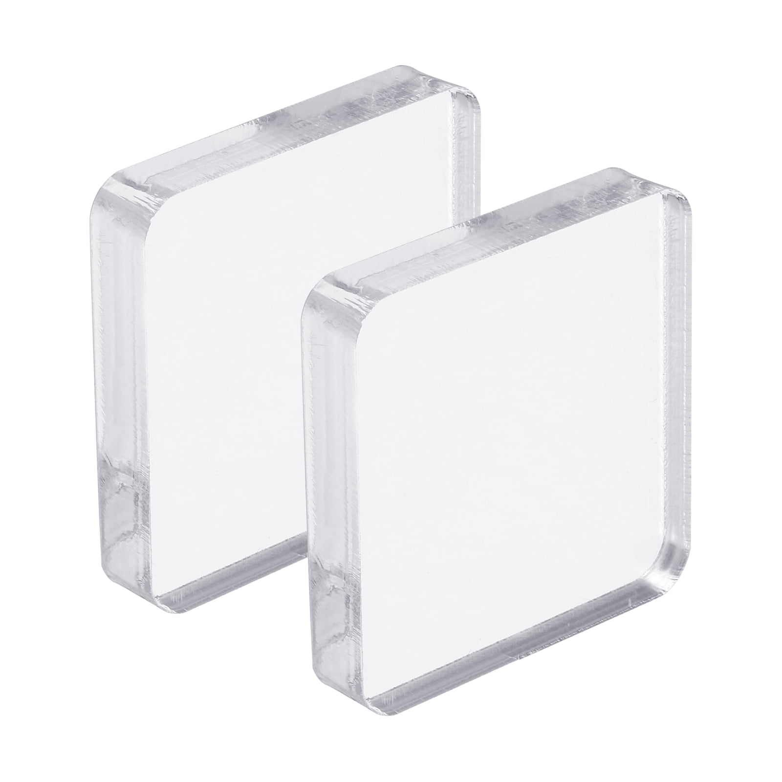Uxcell Acrylic Stamp Block, 2 Pack Clear Stamping Block Mounting Blocks ...