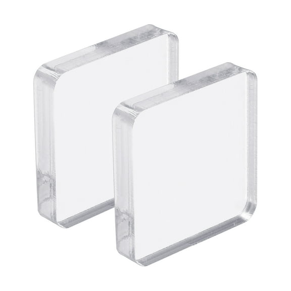Uxcell Acrylic Stamp Block, 2 Pack Clear Stamping Block Mounting Blocks Set Square
