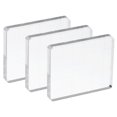 thumbnail image 1 of Uxcell Acrylic Stamp Block, 3 Pack Rectangular Shape with Grid Lines, 2.4x2", 1 of 6
