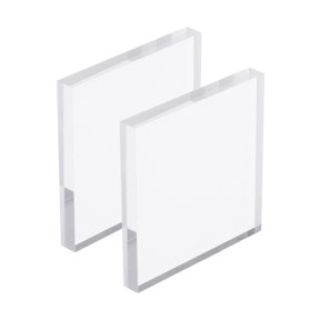 Uxcell Acrylic Stamp Blocks, 2 Pack Clear Stamping Block Mounting Blocks Set Square