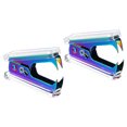 thumbnail image 1 of Uxcell Acrylic Staple Remover, 2 Pack Portable Jaw Style Staple Puller Removal Tool with Plastic Box, Rainbow, 1 of 6