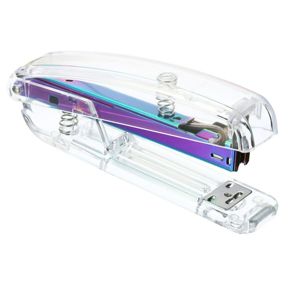 Uxcell Acrylic Stapler, Portable Stylish Manual Effortless Desktop Accessories Stapler, Rainbow