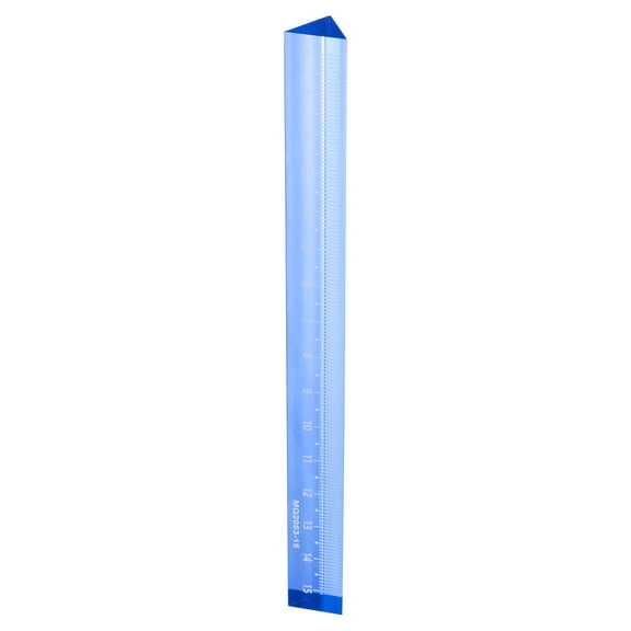 Uxcell Acrylic Straight Rulers 15cm Metric Transparent Gradient Three-Dimensional Plastic Ruler Square Cube Measuring Tool for Classroom Office Home, Blue