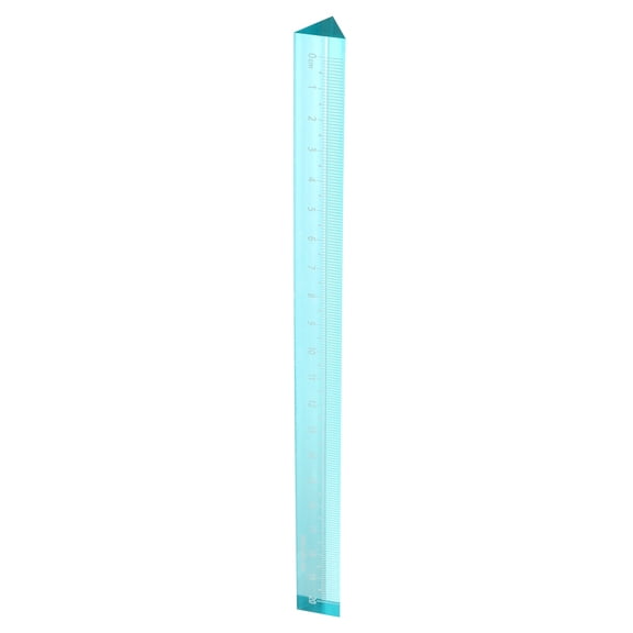 Uxcell Acrylic Straight Rulers 20cm Metric Transparent Gradient Three-Dimensional Plastic Ruler Square Cube Measuring Tool for Classroom Office Home, Sky Blue