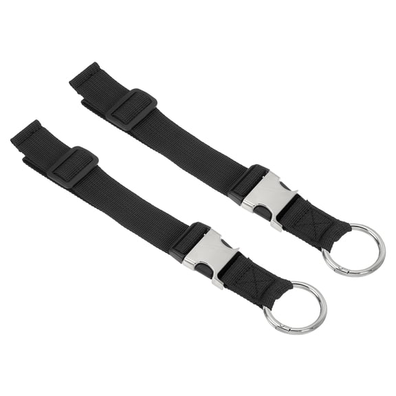 Uxcell Add A Bag Luggage Straps, 2 Pcs Adjustable Suitcase Belt, Travel Accessories Metal Buckle, Black