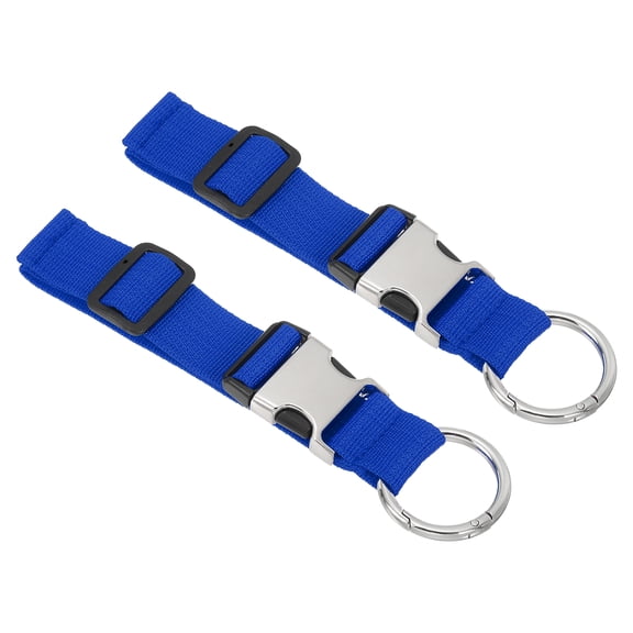 Uxcell Add A Bag Luggage Straps, 2 Pcs Adjustable Suitcase Belt, Travel Accessories Metal Buckle Blue