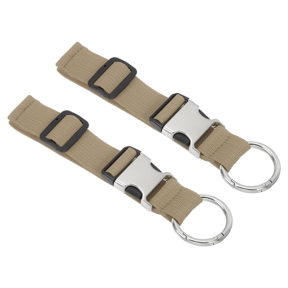 Uxcell Add A Bag Luggage Straps, 2 Pcs Adjustable Suitcase Belt, Travel Accessories Metal Buckle Khaki