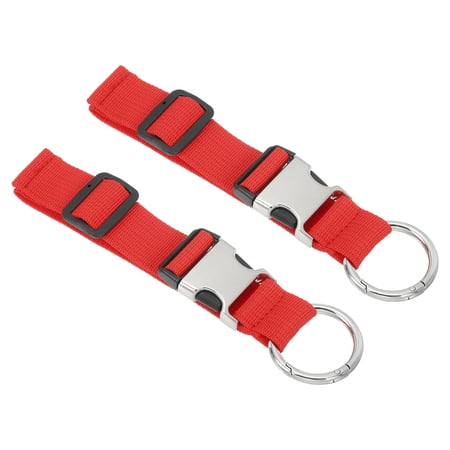 Uxcell Add A Bag Luggage Straps, 2 Pcs Adjustable Suitcase Belt, Travel Accessories Metal Buckle Red
