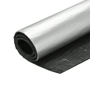 Uxcell Black Silver Adhesive Aluminum Foil Waterproof Thermal Barrier Insulation Sheet Rubber Foam 3.28ft x 1.64ft