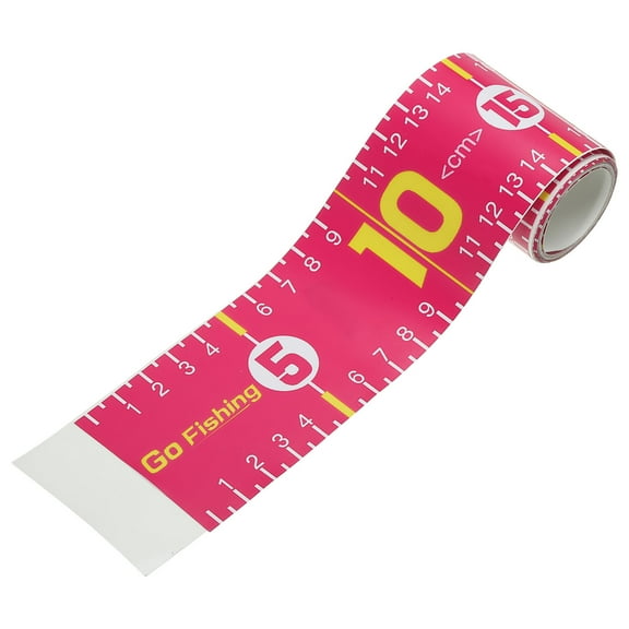 Uxcell Adhesive Fish Ruler, 51 Inch Fish Measuring Sticker Waterproof for Fishing Boat Kayak Workbench, Rose Red