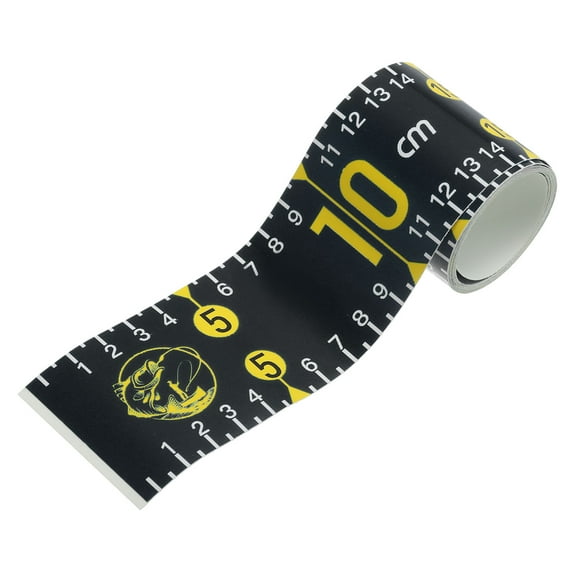 Uxcell Adhesive Fish Ruler, 51 Inch Fish Measuring Tape Sticker Tape Waterproof for Fishing Boat Kayak Workbench, Black