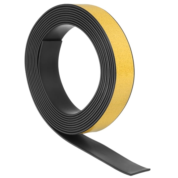 Uxcell Adhesive Neoprene Rubber Strips Roll, 5 Ft x 1" x 1/16", Black/Yellow