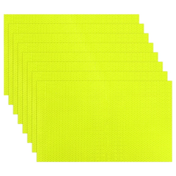Uxcell Adhesive Reflective Stickers, Safety Reflective Tape Warning Reflector Sticker for Bicycles Cars Mailboxes Fluorescent Yellow