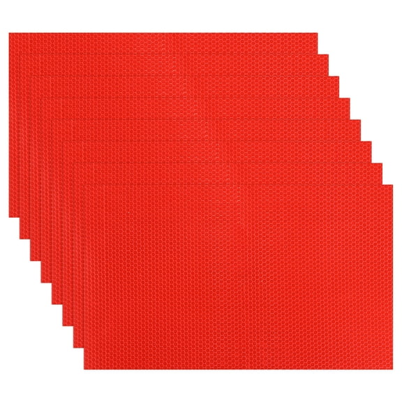 Uxcell Adhesive Reflective Stickers, Safety Reflective Tape Warning Reflector Sticker for Bicycles Cars Mailboxes Red
