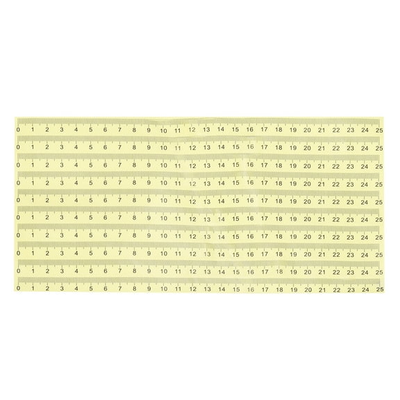 Uxcell Adhesive Ruler, 10 Pack 25cm Backed Tape Measure Waterproof for Workbench Sewing Table,Transparent