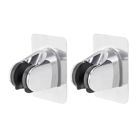Uxcell Adjustable Adhesive ABS Wall Mount Handheld Shower Head Holder 2 Pack