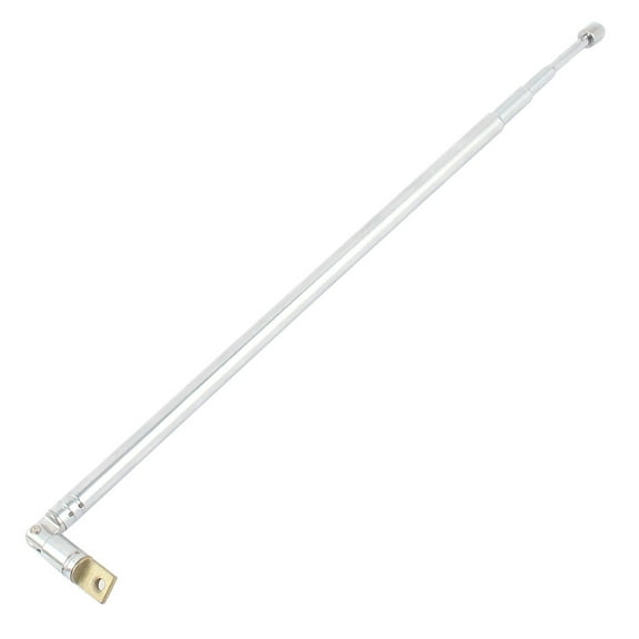 Uxcell Adjustable Angle 4 Sections Telescopic TV Radio AM FM Aerial Antenna 24.61''