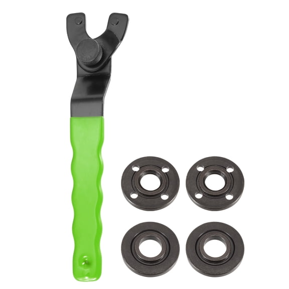 Uxcell Adjustable Angle Grinder Wrench Set 0.4"-1.9" Range Nut Pin Spanner Green