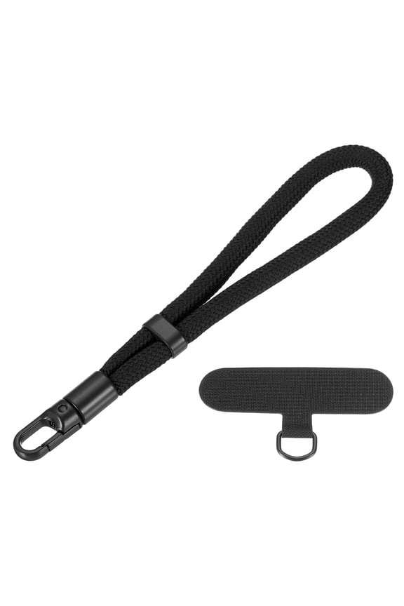 Adjustable Cell Phone Lanyard Strap, Hand Wrist Strap Lanyard with Tether Tabs Cellphone Keychain Wrist for Smartphones Key Chain Women and Men, Black