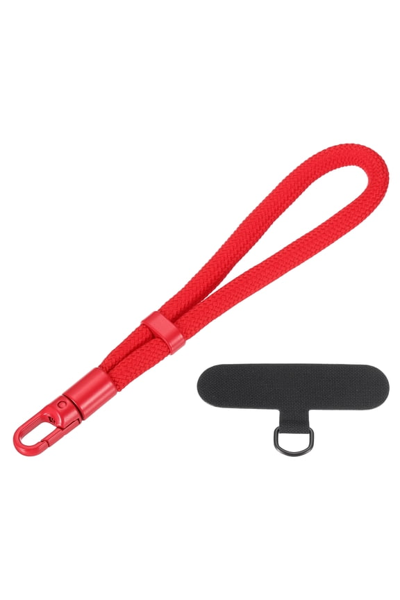 Adjustable Cell Phone Lanyard Strap, Hand Wrist Strap Lanyard with Tether Tabs Cellphone Keychain Wrist for Smartphones Key Chain Women and Men, Red