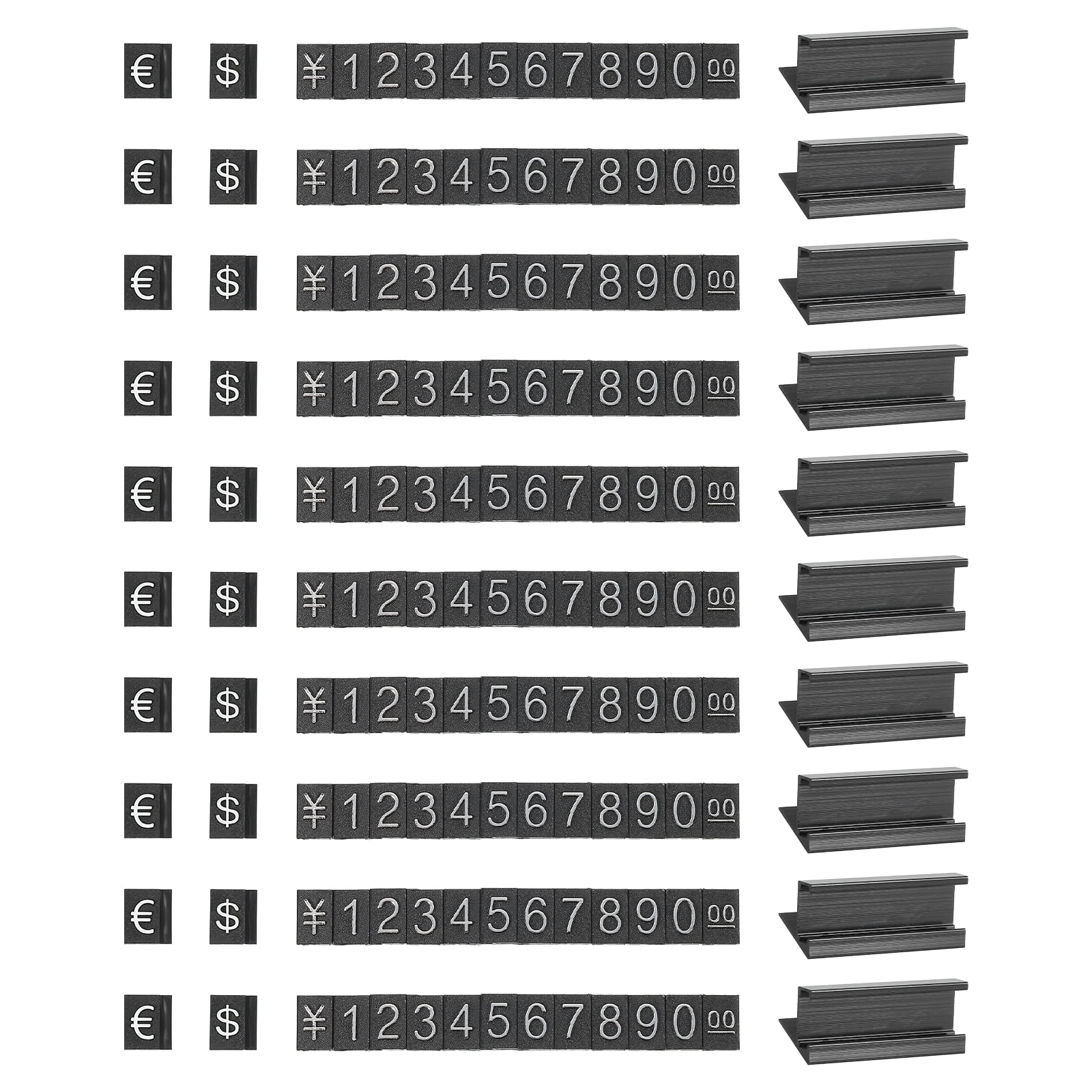 Uxcell Adjustable Cube Price Tags Display Black Alloy Counter Stand ...