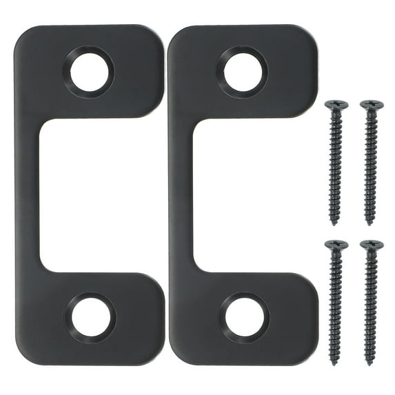 Uxcell Adjustable Door Strike Plate with Screws Stainless Steel for Electronic Locks Black