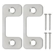 Uxcell Adjustable Door Strike Plate with Screws Stainless Steel for Electronic Locks Silver