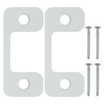 thumbnail image 1 of Uxcell Adjustable Door Strike Plate with Screws Stainless Steel for Electronic Locks White, 1 of 6