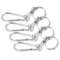 thumbnail image 1 of Uxcell Adjustable Flagpole Clips 0.7-1.2 Inch, Stainless Steel Flag Pole Clip Bracket Flagpole Rings with Hooks 4 Pcs, 1 of 7