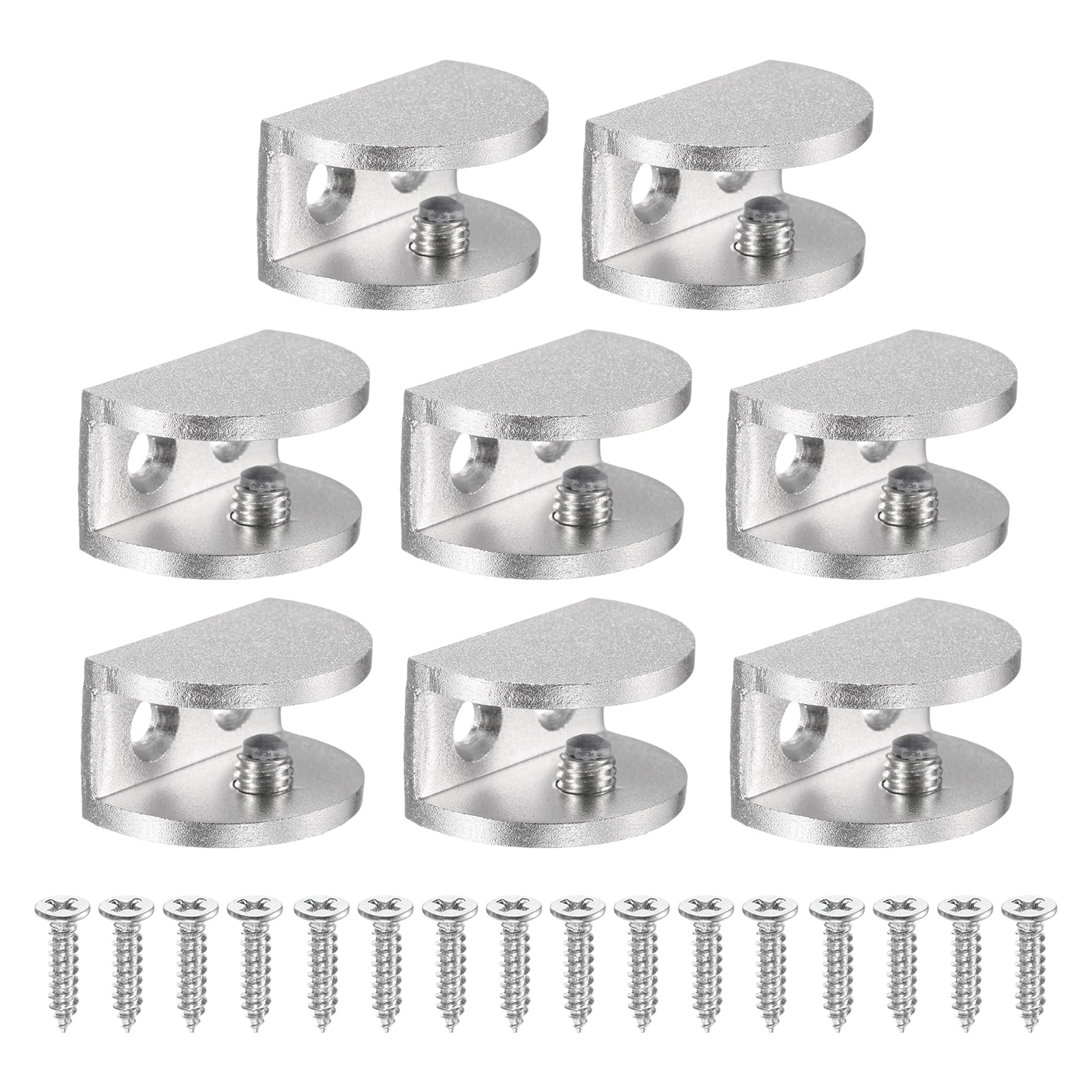 Circular Shower Uxcell Adjustable Frameless Glass Shelf Brackets, Shower Glass Clamp ...