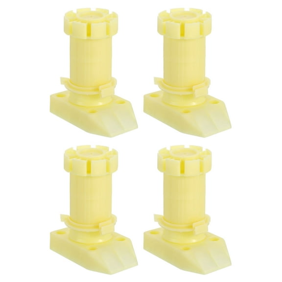 Uxcell Adjustable Legs, 4Pack 51 x 100mm - Furniture Leveling Foot, Thin Legs Leveler Support Frame for Bed Sofa (Beige)