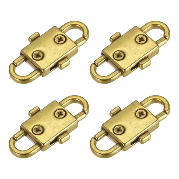 Uxcell Adjustable Metal Buckles for Chain Strap, 4Pack 32x12mm Chain Shortener, Yellow
