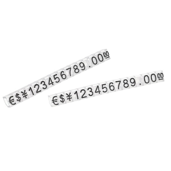 Uxcell Adjustable Mini Cube Price Tag Display Number Black on Clear,3.3x5.6mm,16 sets
