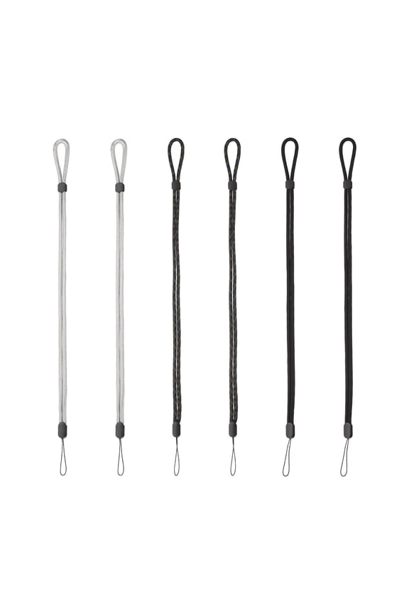 Adjustable Neck Lanyard, 6 Pcs Neck Strap Lanyard, Long Thin Keychain String Wristlet Straps for Cell Phone Key, Black/Gray/Camouflage Green