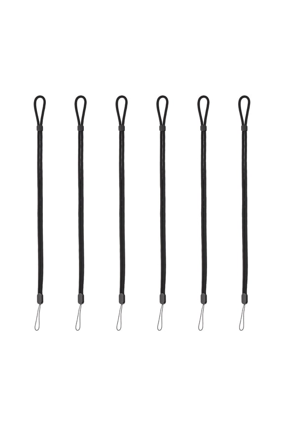 Adjustable Neck Lanyard, 6 Pcs Neck Strap Lanyard, Long Thin Keychain String Wristlet Straps for Cell Phone Key, Black