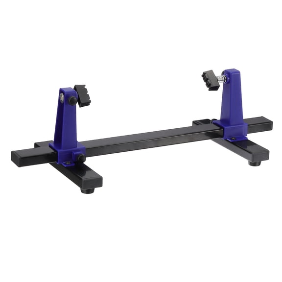 Uxcell Adjustable PCB Holder Circuit Board Holder 360 Degree Rotation Tool for Circuit Board Soldering Desoldering Repair, 6.7x16", Blue