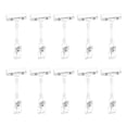 thumbnail image 1 of Uxcell Adjustable Plastic Sign Clip 160mm 360 Degree Rotatable Bending Merchandise Clip for Store, Office,Clear 12 Pack, 1 of 5
