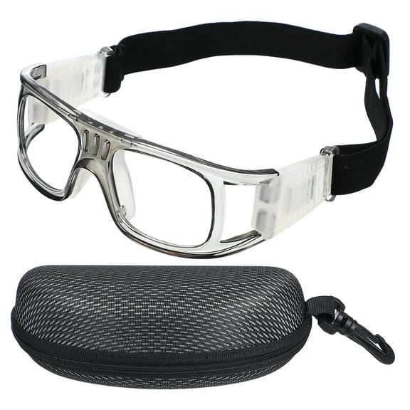 Uxcell Adjustable Professional Sports Goggles, Unisex Safety Glasses Protective Eyewear for Basketball Racquetball Light Gray