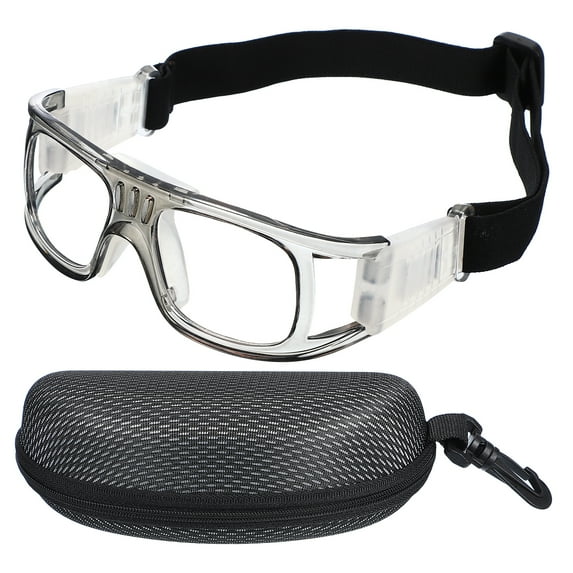 Uxcell Adjustable Professional Sports Goggles, Unisex Safety Glasses Protective Eyewear for Basketball Racquetball Light Gray