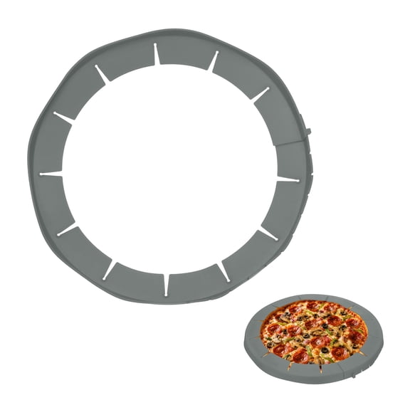 Uxcell Adjustable Silicone Pie Crust Shields, Baking Protectors Cover Ring Crust Edges Prevents Edges from Burning- for 8-11.4" Baking Pie Pizza Pans Bake Oven Microwave, Gray