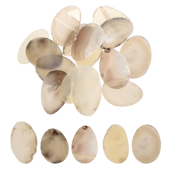Uxcell Agate Slices - Gray 15 Pcs Natural Irregular Geode Agate Healing Crystals Geode Stones, [for DIY Jewelry Making Home Decoration]