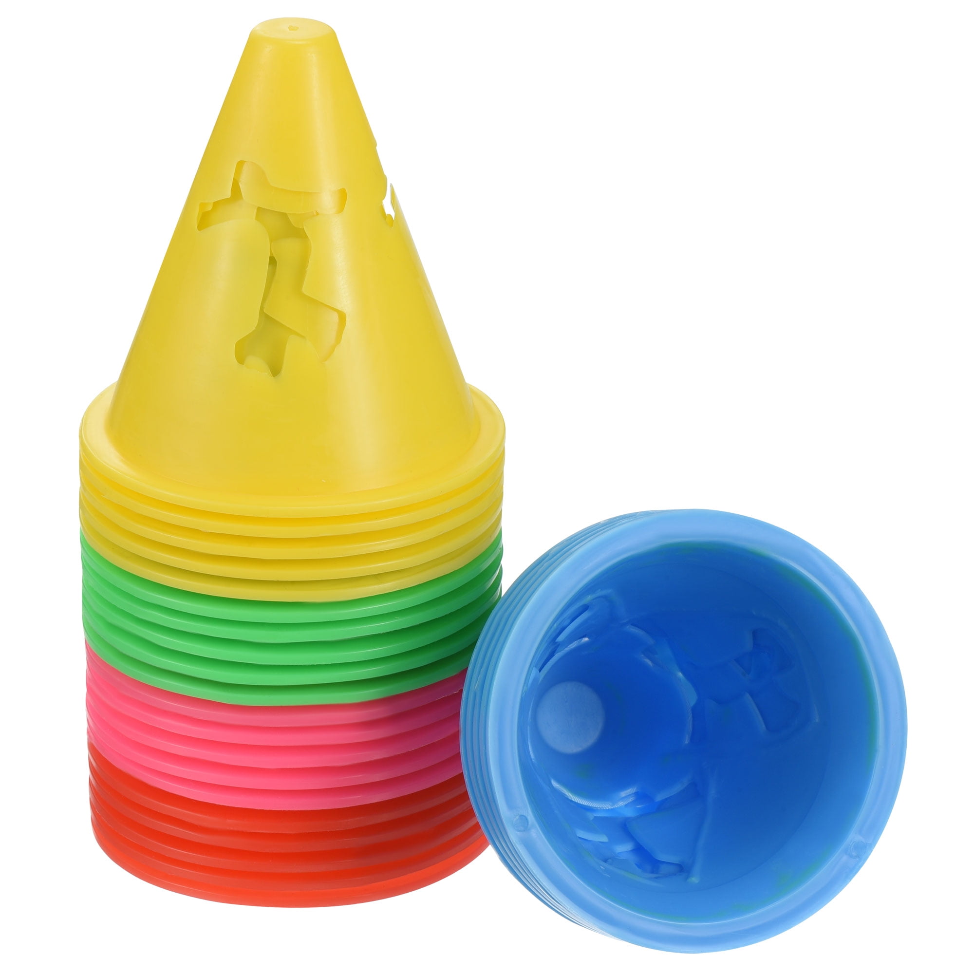 7 Inch Soccer Cones, 24 Pack Cones Sports Training Agility Field Marker  Plastic Cones for Skating Basketball Football Practice Drills, Indoor  Outdoor