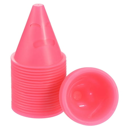 Uxcell Agility Cones Sports Cones Training Marker with Expression Holes, Pink 50 Pack