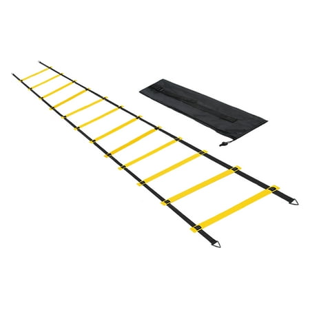 Uxcell Agility Ladder 12 Rungs 6m/20ft Speed Training Equipment, Black Yellow