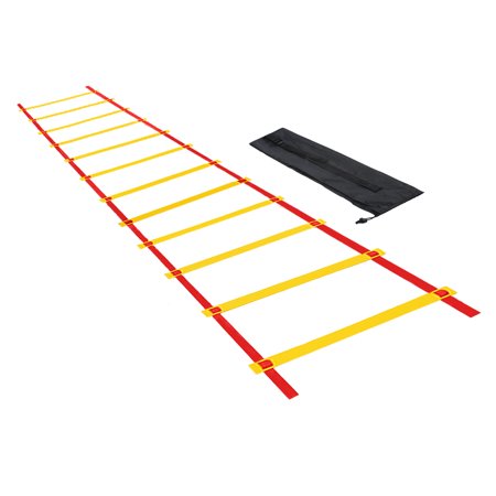 Uxcell Agility Ladder 12 Rungs 6m/20ft Sports Speed Training, Red Yellow