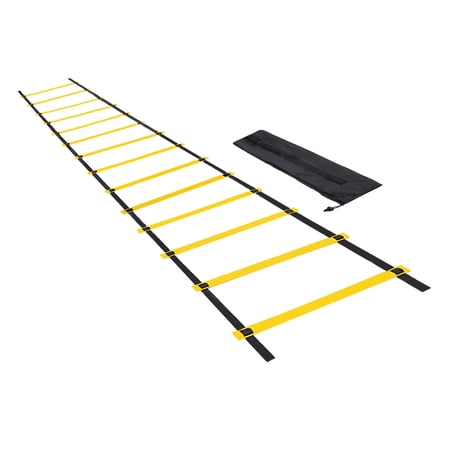 Uxcell Agility Ladder 14 Rung 7m/23ft Speed Training Equipment, Black Yellow