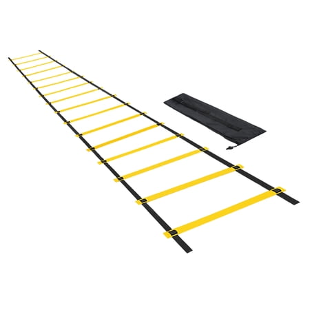 Uxcell Agility Ladder 16 Rung 8m/26ft Speed Training Equipment, Black Yellow